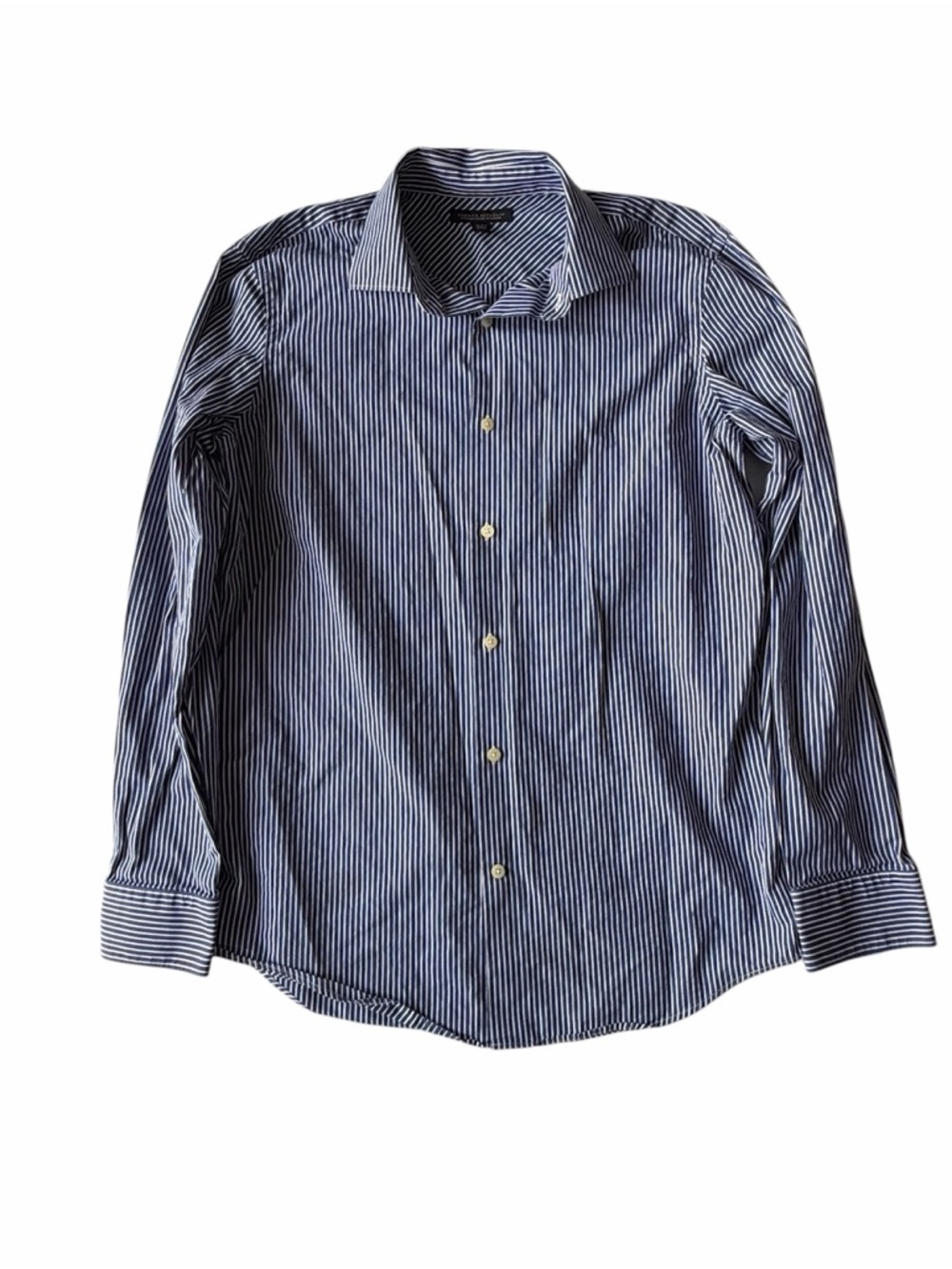 Banana Republic Blue and White Striped Dress Shirt